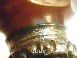 Old Seal Silver Cachet Massif Pierre Agate Monogram Silver Cire Stamp