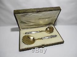 Old Service A Strawberry Art Nouveau Shovel And Sprinkler Silver Jugendstil