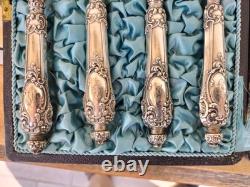 Old Service for Mignardises Appetizers Solid Silver Minerva Mark