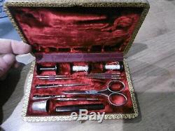Old Sewing Kit Silver Embroidery