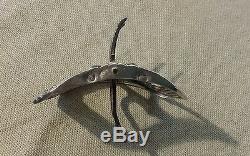 Old Shoe Buckle Wrought Iron And Sterling Silver Late Eighteenth