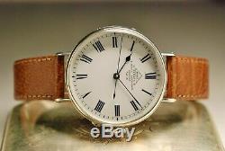 Old Shows Dent 35mm Silver 1900 Rare Silver Center Seconds Vintage Watch