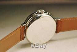 Old Shows Dent 35mm Silver 1900 Rare Silver Center Seconds Vintage Watch