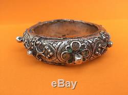 Old Silver Bracelet Enamels Morocco Gem Berber Amazigh Nineteenth