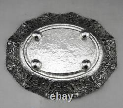 Old Silver Footed Bowl Hallmarked Asia Cambodia Thailand