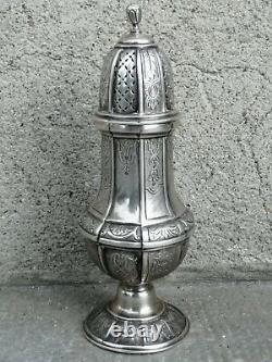 Old Silver Powder Shaker with Solid Silver Hallmark