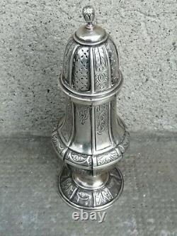Old Silver Powder Shaker with Solid Silver Hallmark