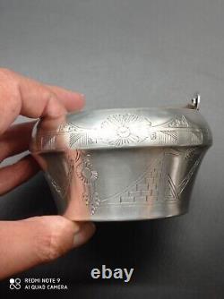 Old Silver Russian XIX Century Pot, Cup, Bucket, Bowl, Plate, Hallmarked