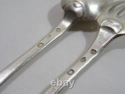 Old Silver Spoon and Fork with Solid Silver Hallmarks