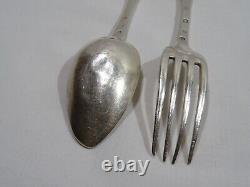 Old Silver Spoon and Fork with Solid Silver Hallmarks