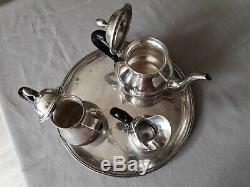 Old Silver Tea Set Silver 800, 1181g