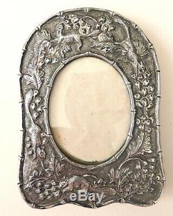 Old Small Silver Photo Frame Holder Silver Frame Squirrel Squirrel