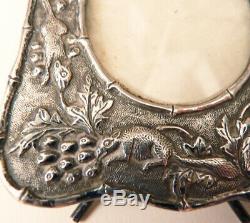 Old Small Silver Photo Frame Holder Silver Frame Squirrel Squirrel