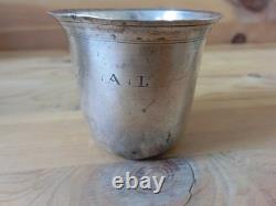 Old Small Solid Silver Cup, Rooster Hallmark