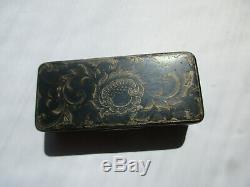 Old Snuffbox In Russian Silver Niellated Imperial Russian Silver Snuff Box