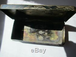 Old Snuffbox In Russian Silver Niellated Imperial Russian Silver Snuff Box