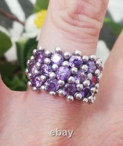 Old Solid Silver 925 New Amethyst Creator Rings