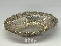 Old Solid Silver Basket Punched In Late 19th Century