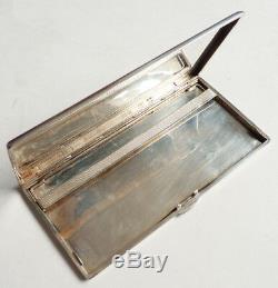 Old Solid Silver Cigarette Case Minerve Art Deco Circa 1930