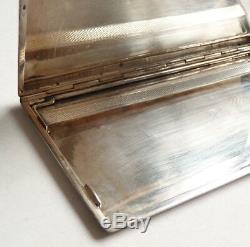 Old Solid Silver Cigarette Case Minerve Art Deco Circa 1930