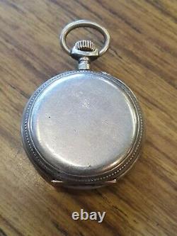 Old Solid Silver Gosset Watch And Its Door In Partitioned