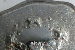 Old Solid Silver Jewelry Box (50099)