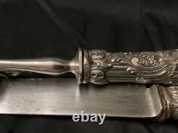 Old Solid Silver Lamb Carving Set, Napoleon III Period