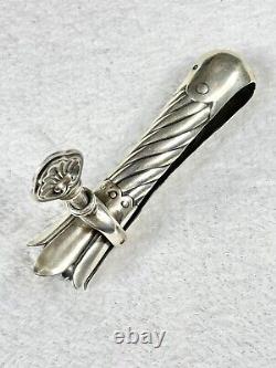 Old Solid Silver Leg Fork