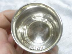 Old Solid Silver Minerva Shell Design Glass Goblet