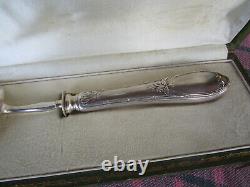Old Solid Silver Pie Or Cake Shovel, Minerva + Box