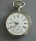 Old Solid Silver Pocket Watch With 15 Rubies 19th Century