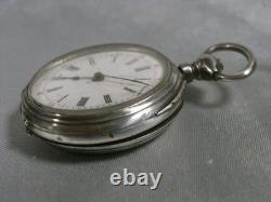 Old Solid Silver Pocket Watch with Gold Decoration Marie Pocket Watch