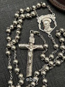 Old Solid Silver Rosary