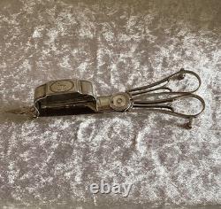 Old Solid Silver Sugar Tongs, England, 18th Century