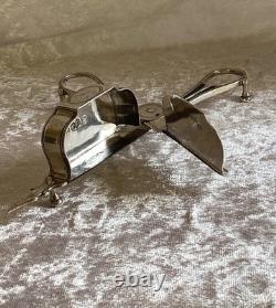 Old Solid Silver Sugar Tongs, England, 18th Century