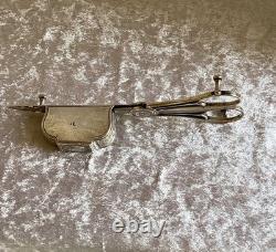 Old Solid Silver Sugar Tongs, England, 18th Century