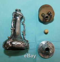 Old Switch Type Push In Sterling Silver Bell 800 °. Silver Switch