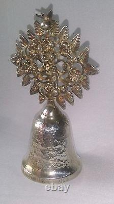 Old Table Bell Tree of Life in Solid Silver 925 Mexico