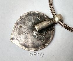 Old Talisman Protection And Snake Silver Chain Naga India 19th