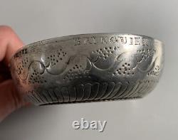 Old Tastevin In Solid Silver With Currency 1 Franc Napoleon III 1859 Snake