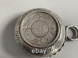 Old Tastevin In Solid Silver With Currency 1 Franc Napoleon III 1859 Snake