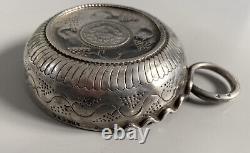 Old Tastevin In Solid Silver With Currency 1 Franc Napoleon III 1859 Snake