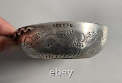 Old Tastevin In Solid Silver With Currency 1 Franc Napoleon III 1859 Snake