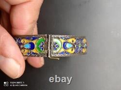 Old Trim Necklace Ethnic Bracelet Berber Ring Silver Solid And Email