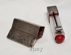 Old Tube Case Baron Red A Lifts Silver Massif 41.3 G Silver # J9