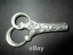 Old Umbrella Handle Art Nouveau Sterling Silver Late Nineteenth