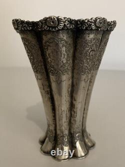 Old Vase Solid Silver Persian Solid Silver 84 Persian Antique Isfahan