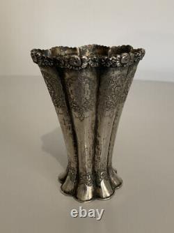 Old Vase Solid Silver Persian Solid Silver 84 Persian Antique Isfahan