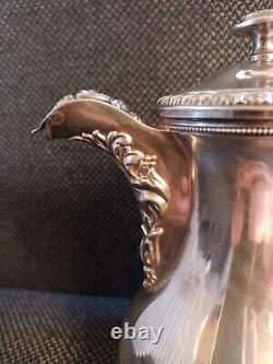 Old Versaver Silver Teapot Massif Goldsmith Veyrat XIX