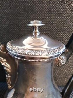 Old Versaver Silver Teapot Massif Goldsmith Veyrat XIX